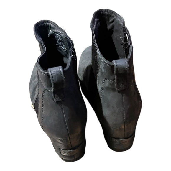 Sorel Lea Wedge Winter Leather Boots Original 8.5New Black Quarry - Picture 6 of 9